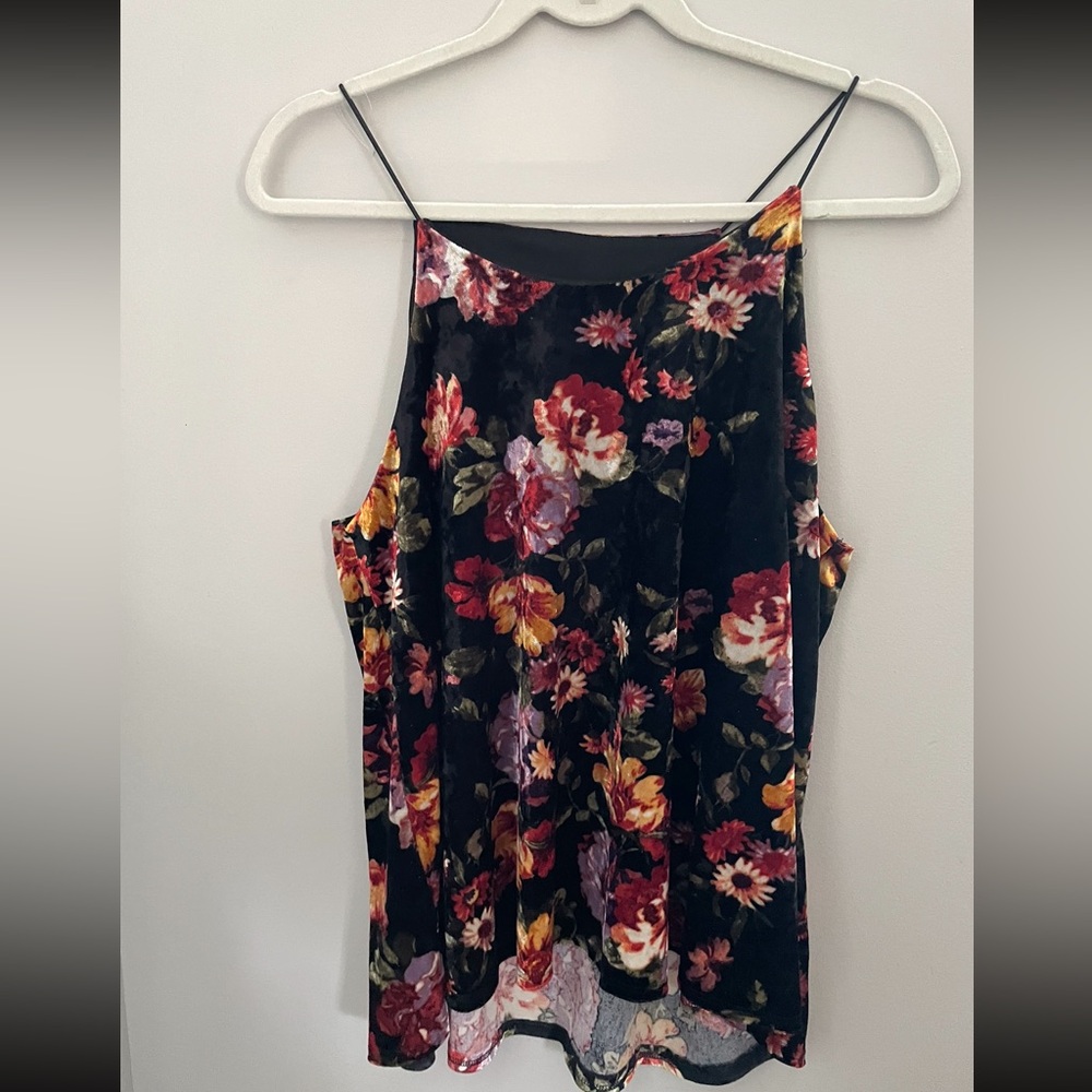 Floral Boho Velvet feel top